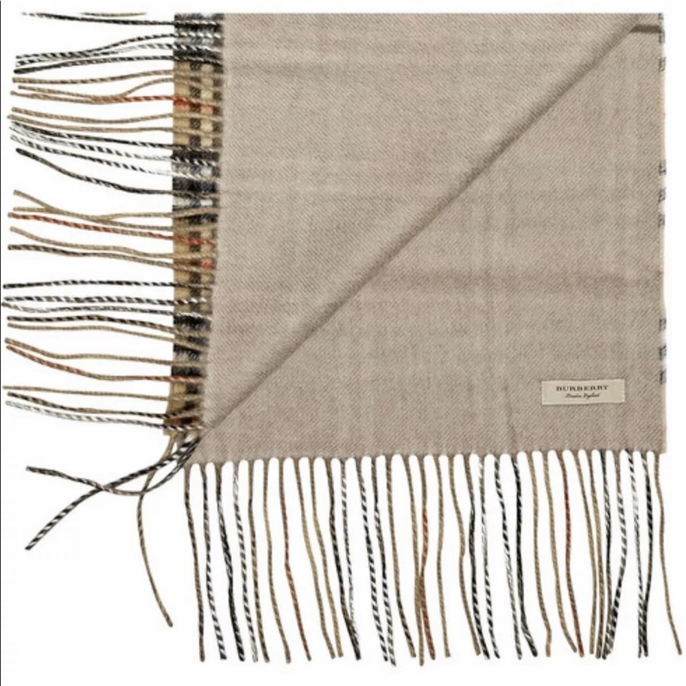 🎁HP🎁 BURBERRY Reversible Double-faced Cashmere Scarf - Picture 10 of 11